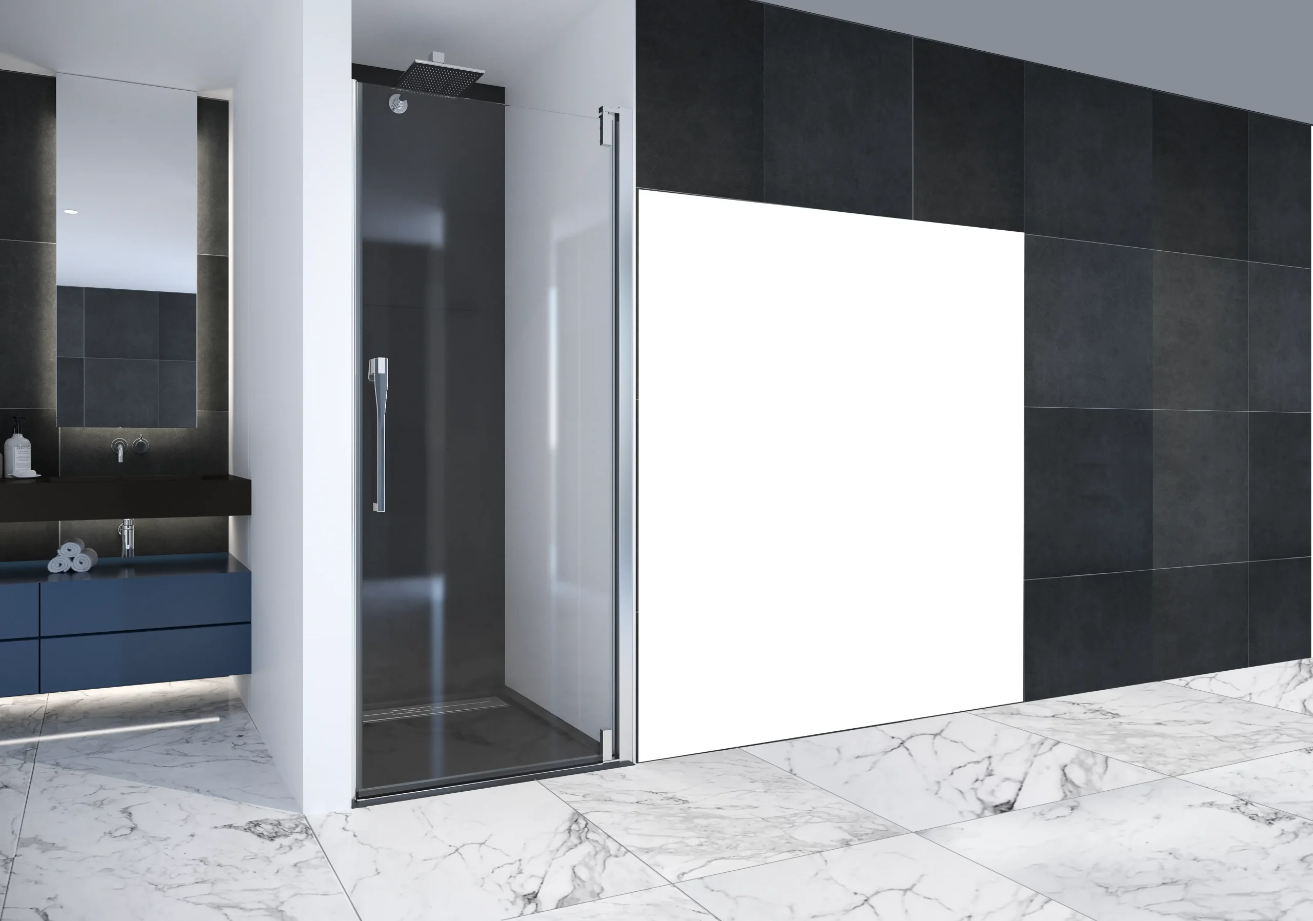 Paroi de douche fixe