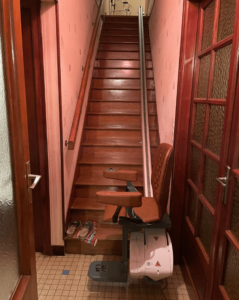 Monte-escalier de notre cliente à Verzenay.